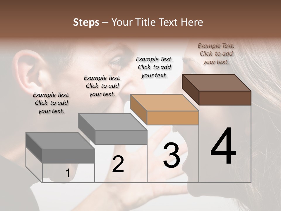 A Woman Yelling At A Man With His Mouth Open PowerPoint Template