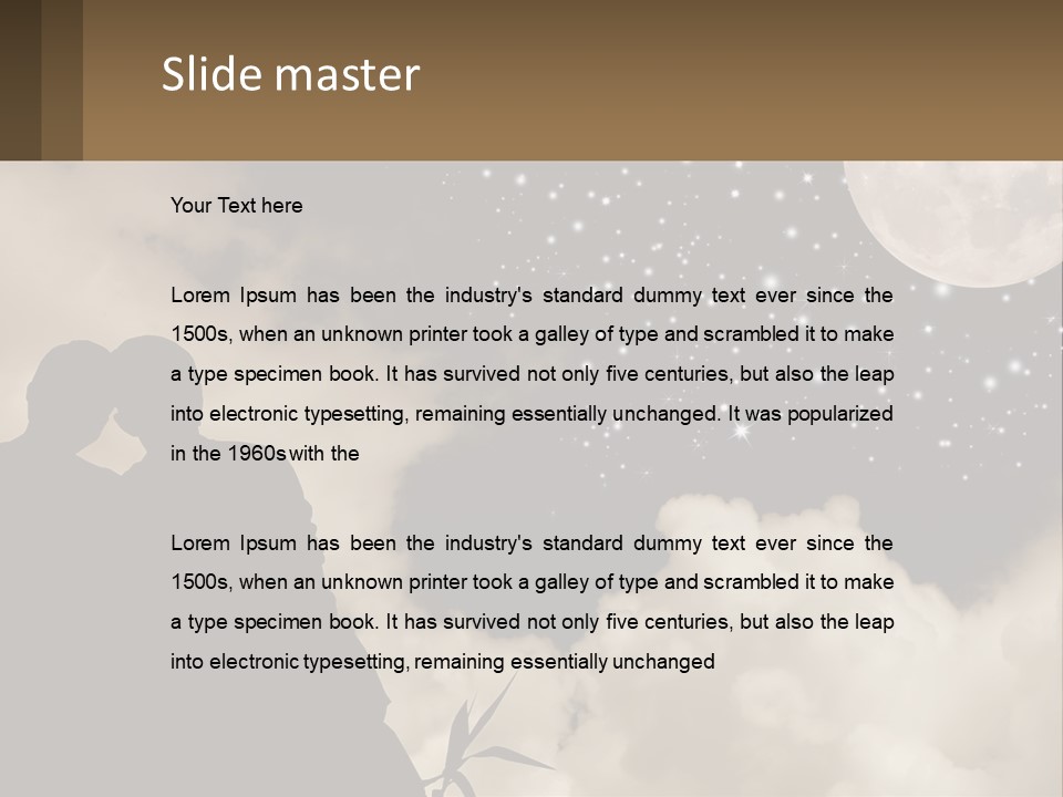 Heart Wedding Parting PowerPoint Template