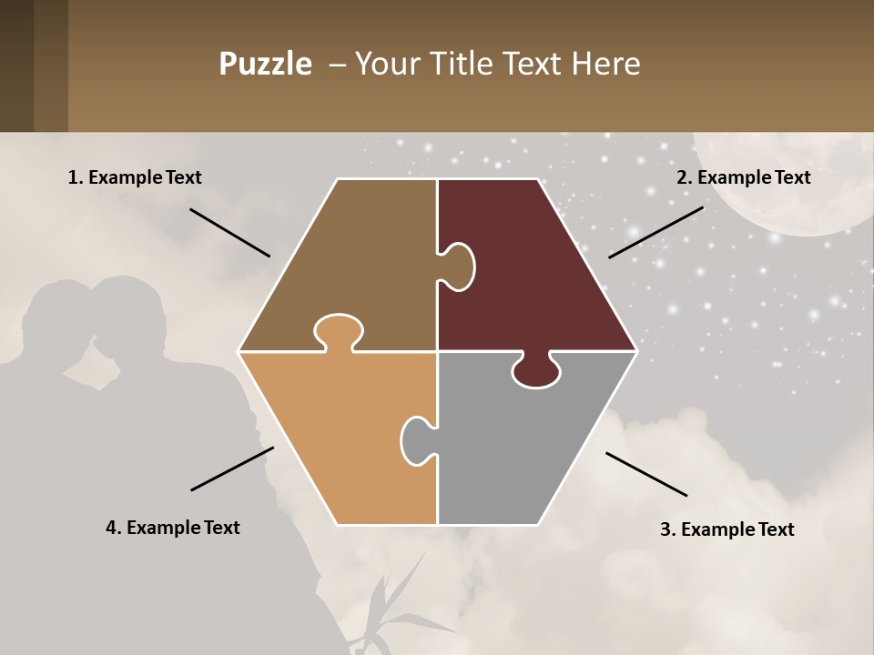 Heart Wedding Parting PowerPoint Template