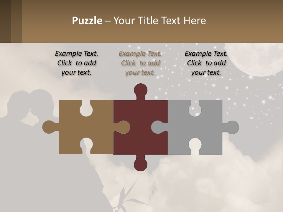 Heart Wedding Parting PowerPoint Template