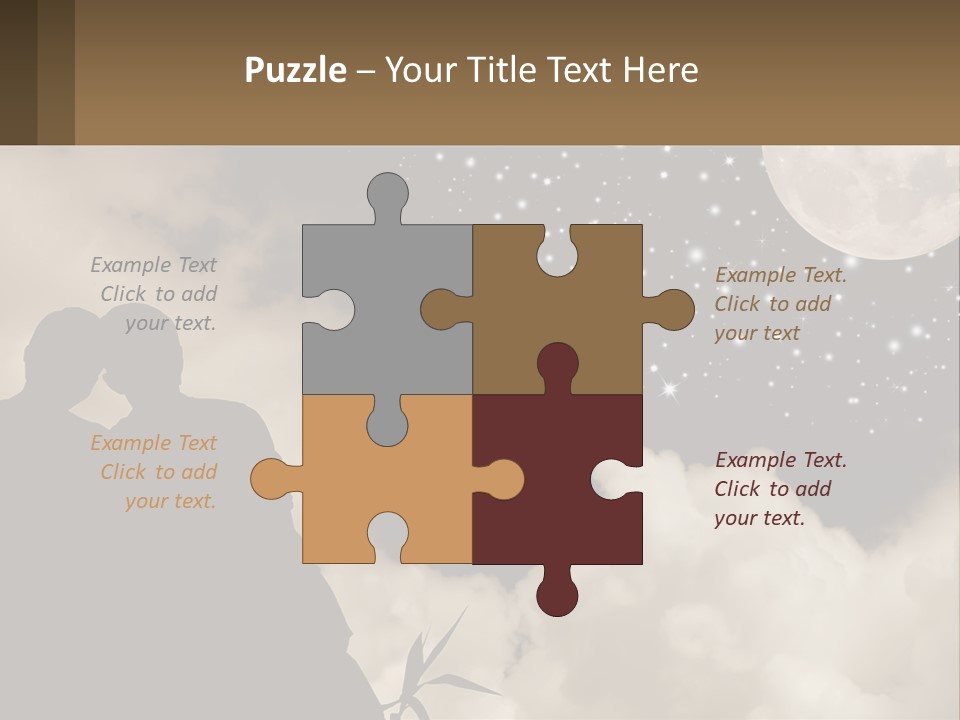 Heart Wedding Parting PowerPoint Template