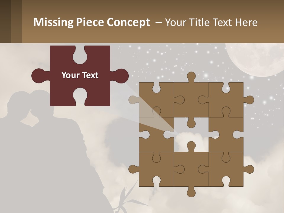 Heart Wedding Parting PowerPoint Template