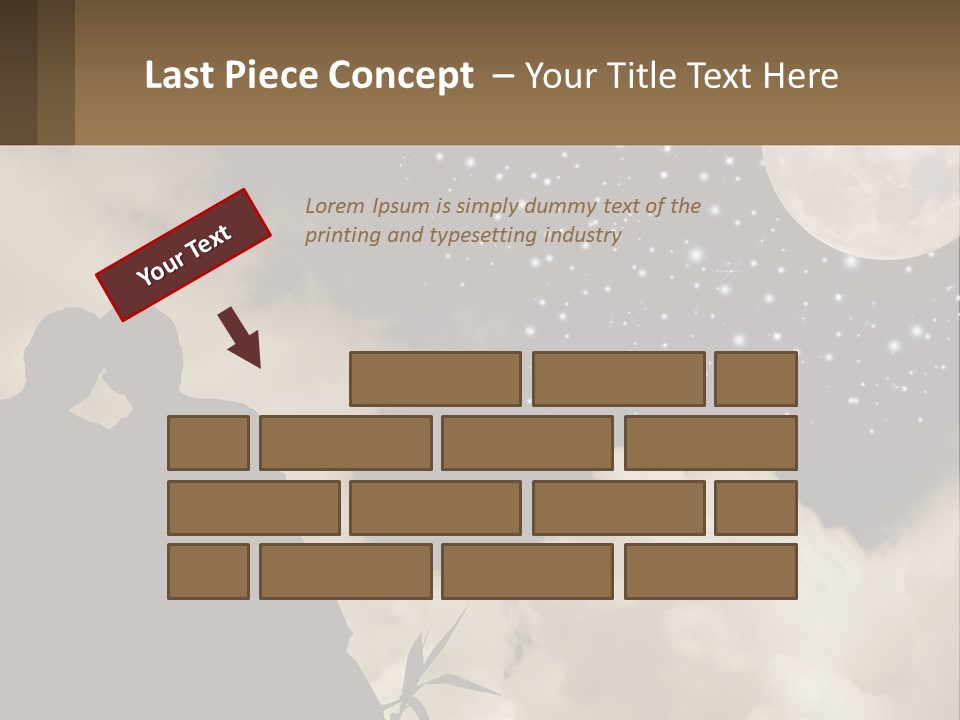 Heart Wedding Parting PowerPoint Template