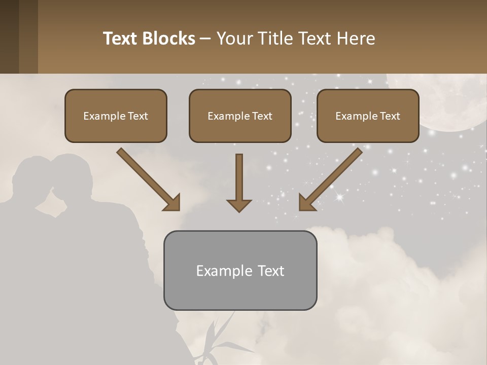Heart Wedding Parting PowerPoint Template