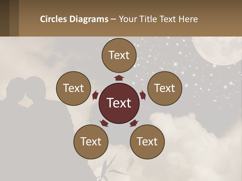 Heart Wedding Parting PowerPoint Template