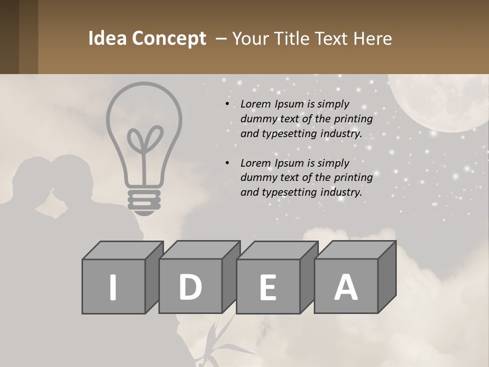 Heart Wedding Parting PowerPoint Template