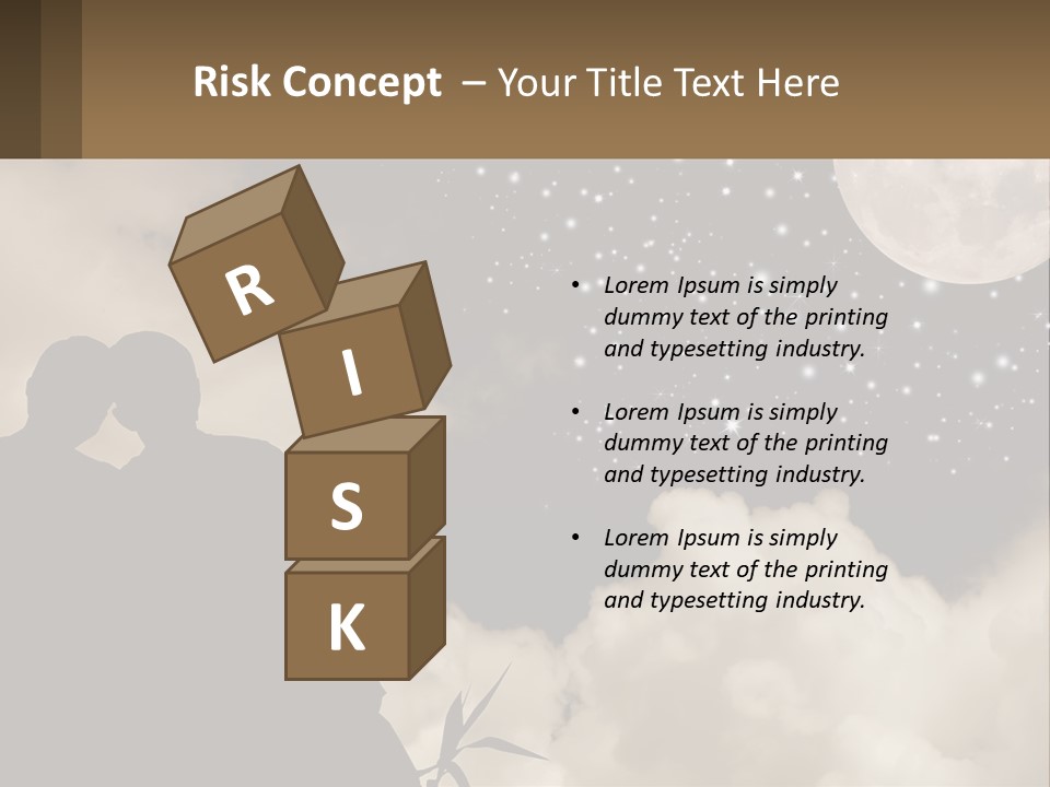 Heart Wedding Parting PowerPoint Template