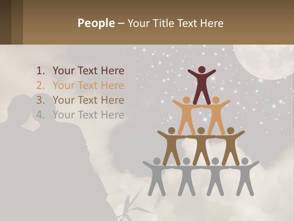 Heart Wedding Parting PowerPoint Template