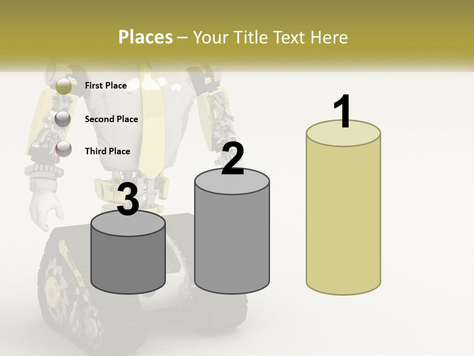 Artificial White Bot PowerPoint Template