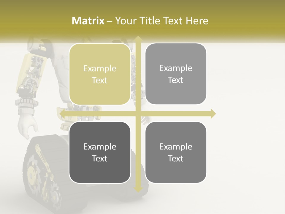 Artificial White Bot PowerPoint Template