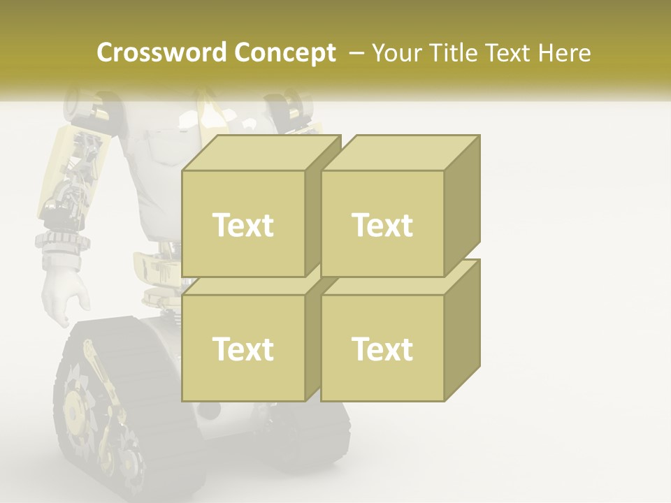 Artificial White Bot PowerPoint Template
