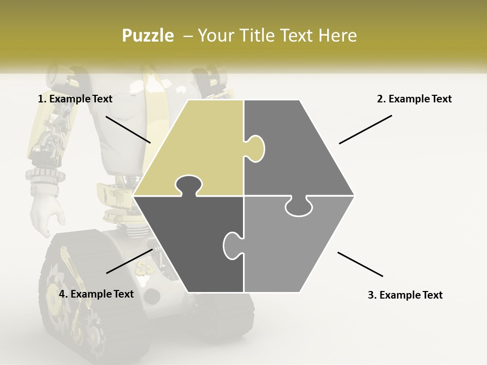 Artificial White Bot PowerPoint Template