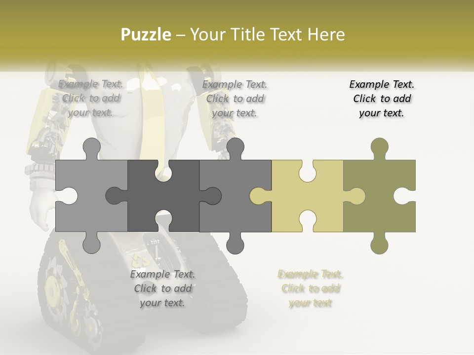 Artificial White Bot PowerPoint Template