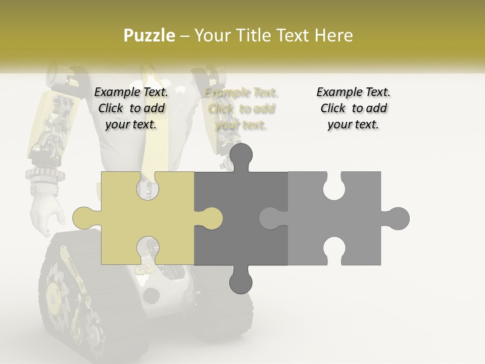 Artificial White Bot PowerPoint Template