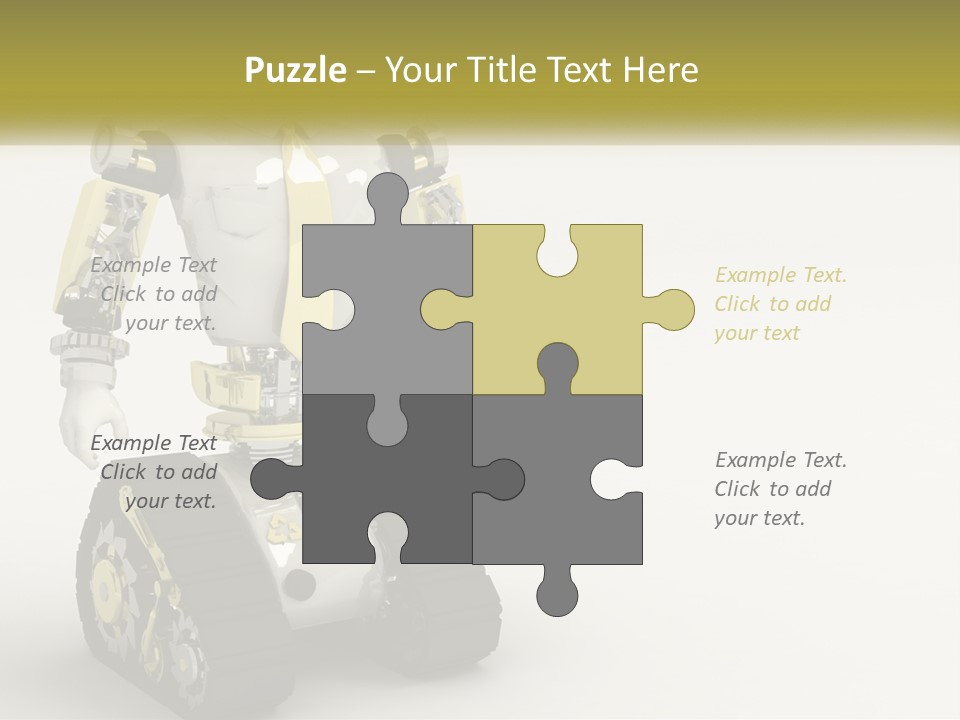 Artificial White Bot PowerPoint Template