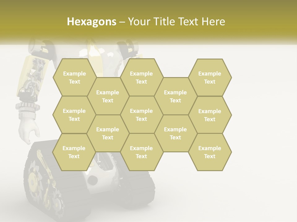 Artificial White Bot PowerPoint Template