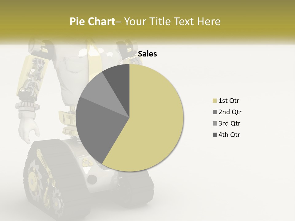 Artificial White Bot PowerPoint Template