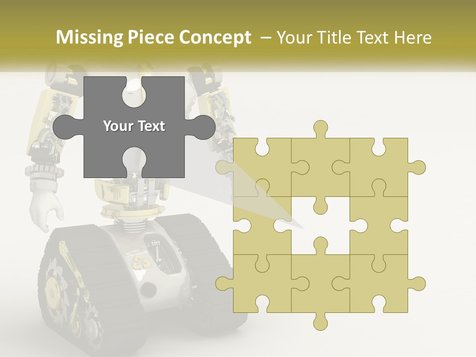 Artificial White Bot PowerPoint Template