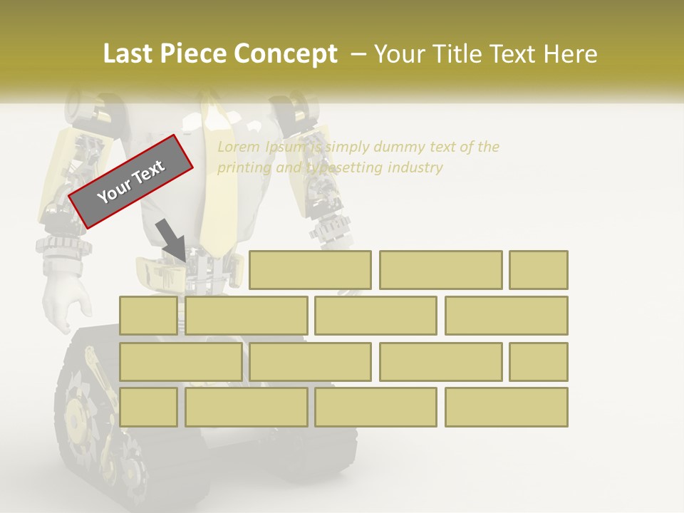 Artificial White Bot PowerPoint Template