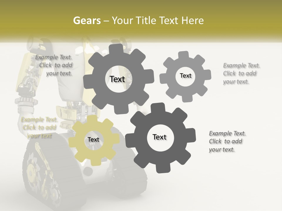 Artificial White Bot PowerPoint Template