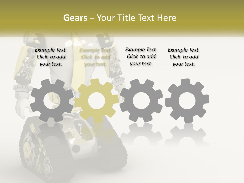 Artificial White Bot PowerPoint Template