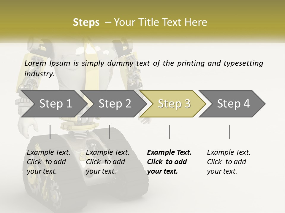 Artificial White Bot PowerPoint Template
