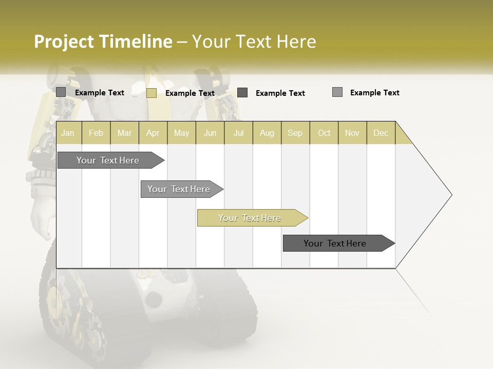 Artificial White Bot PowerPoint Template