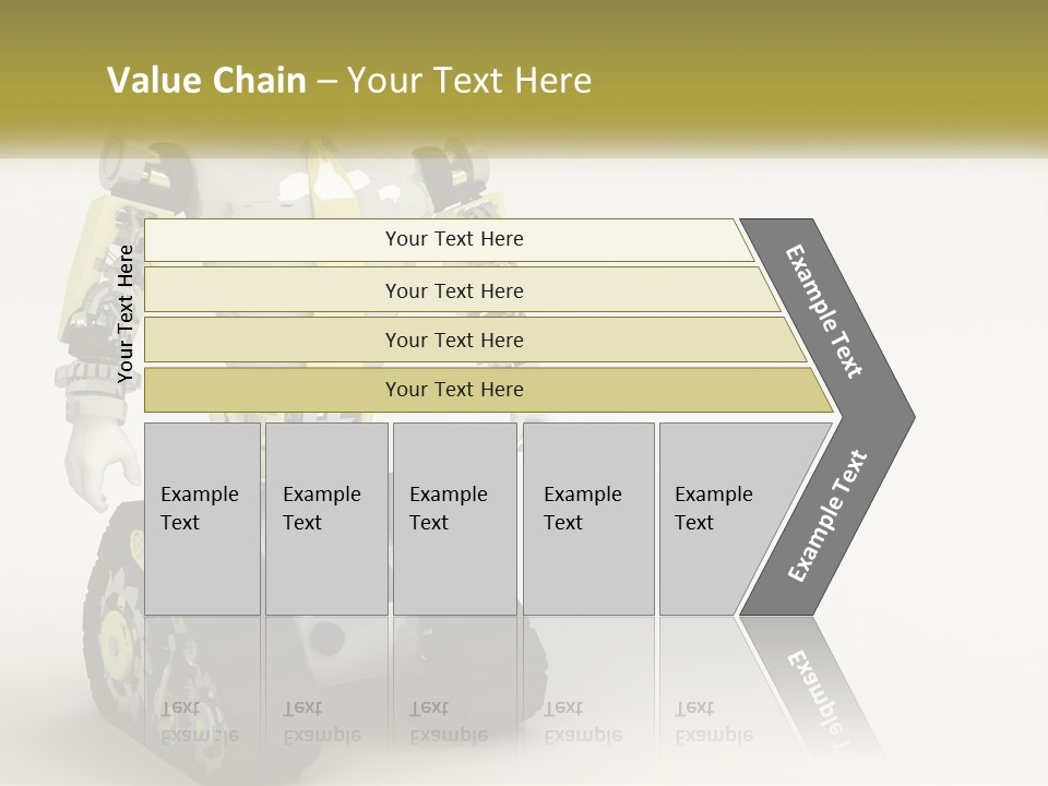 Artificial White Bot PowerPoint Template
