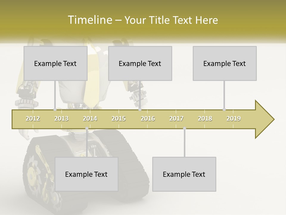 Artificial White Bot PowerPoint Template