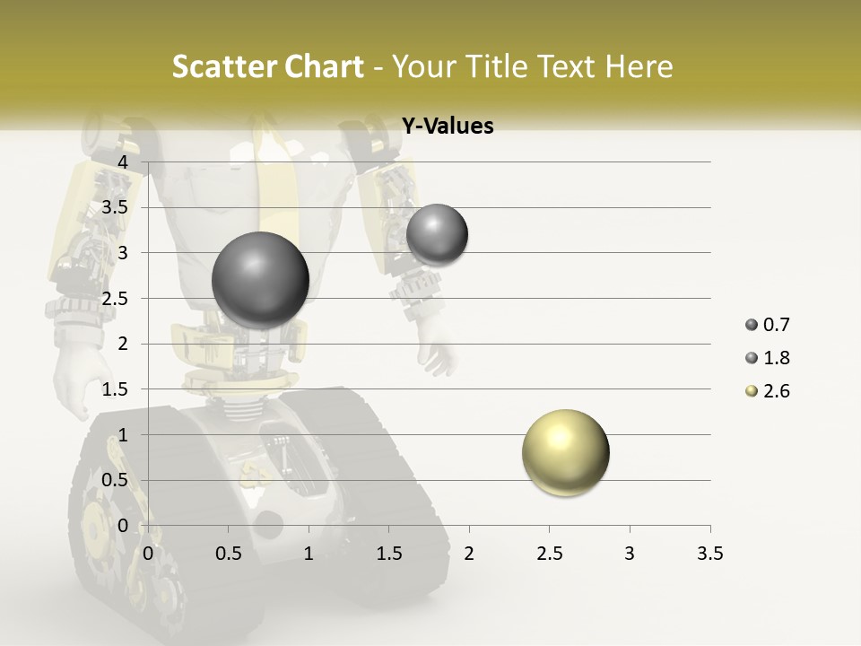 Artificial White Bot PowerPoint Template