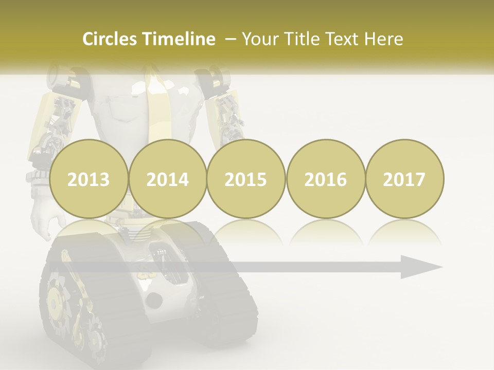 Artificial White Bot PowerPoint Template