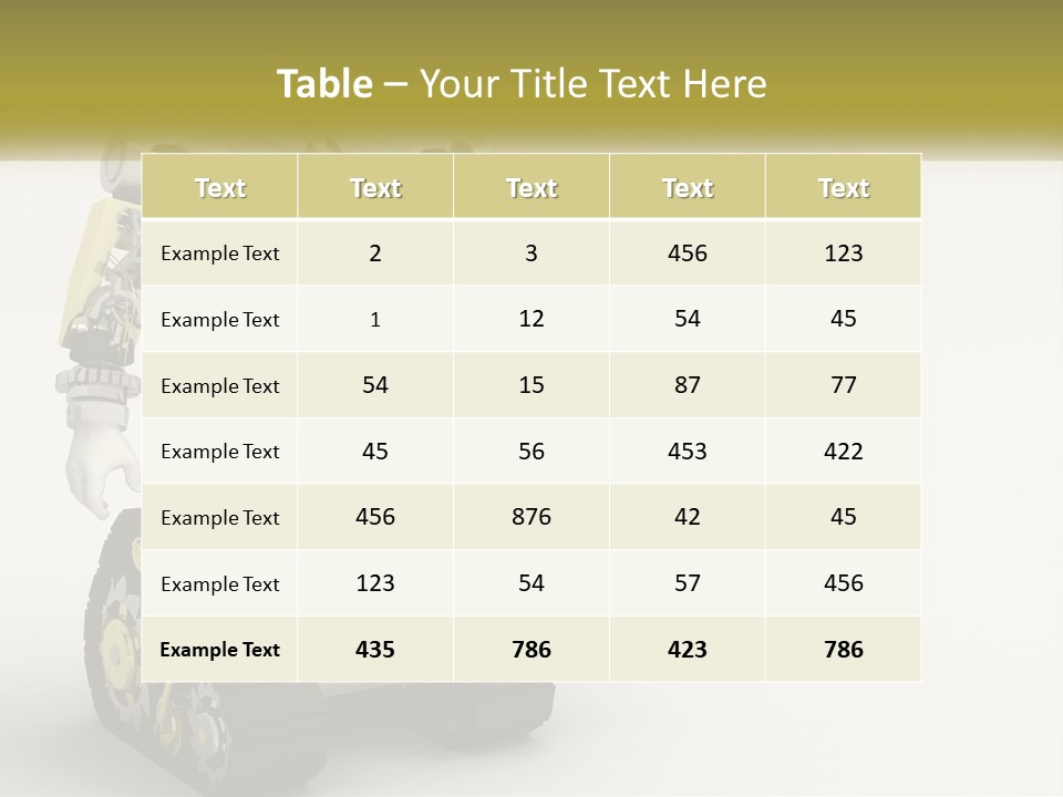 Artificial White Bot PowerPoint Template