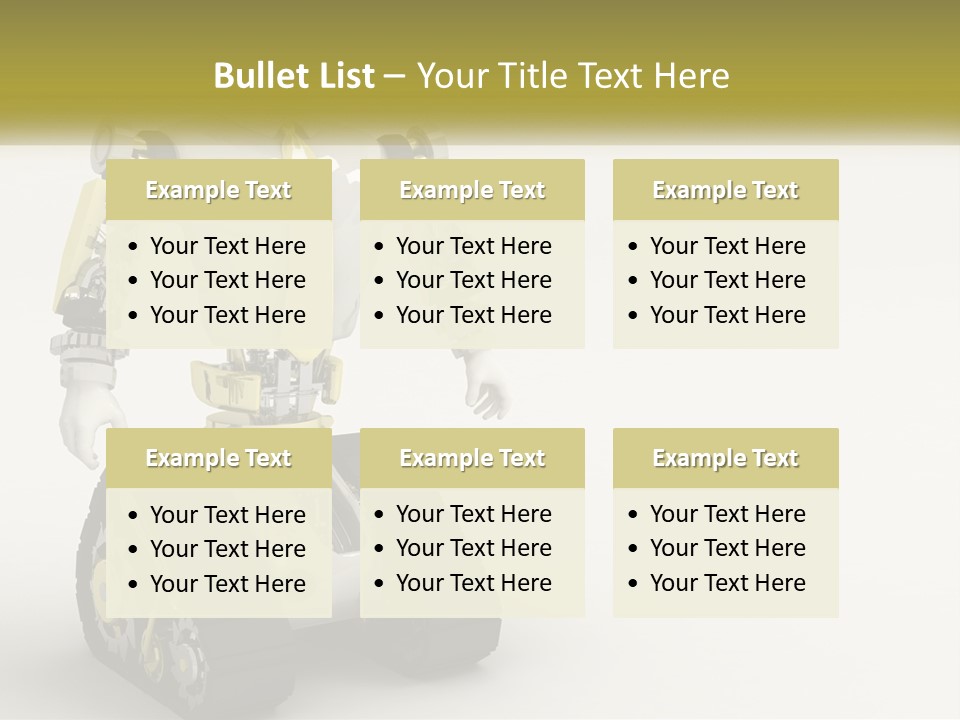 Artificial White Bot PowerPoint Template