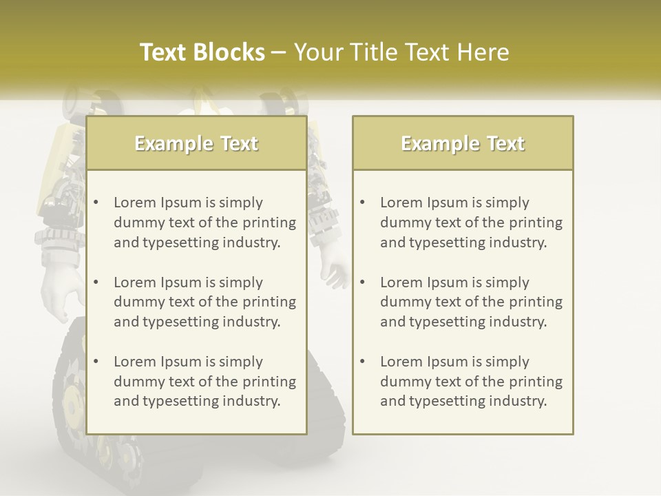 Artificial White Bot PowerPoint Template