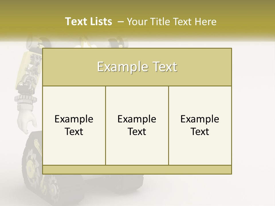 Artificial White Bot PowerPoint Template