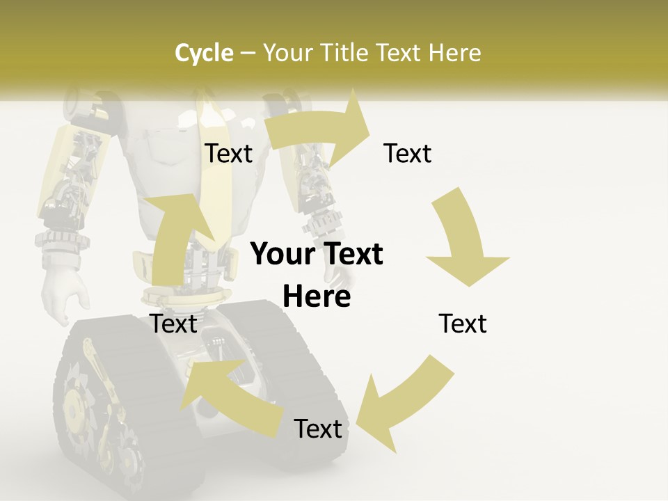 Artificial White Bot PowerPoint Template