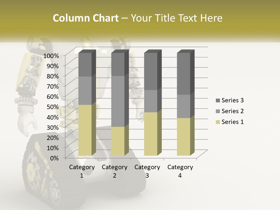 Artificial White Bot PowerPoint Template