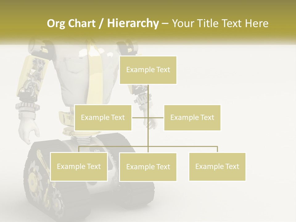 Artificial White Bot PowerPoint Template