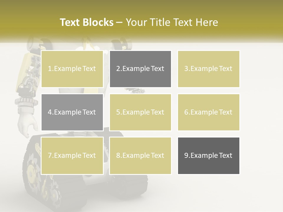 Artificial White Bot PowerPoint Template