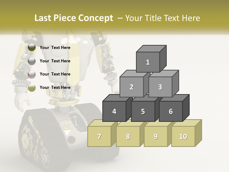 Artificial White Bot PowerPoint Template