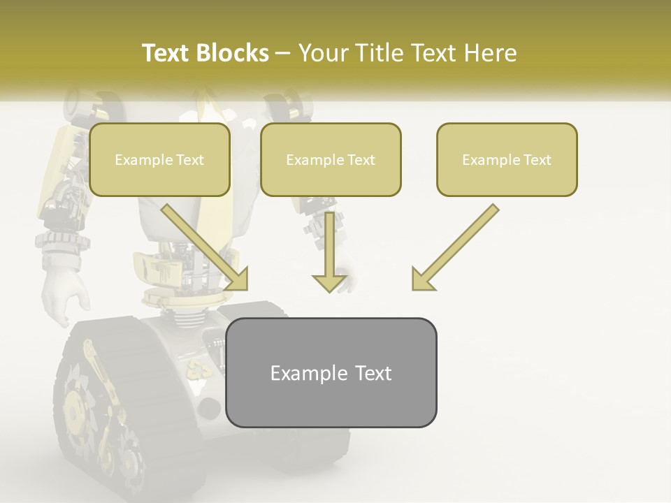 Artificial White Bot PowerPoint Template