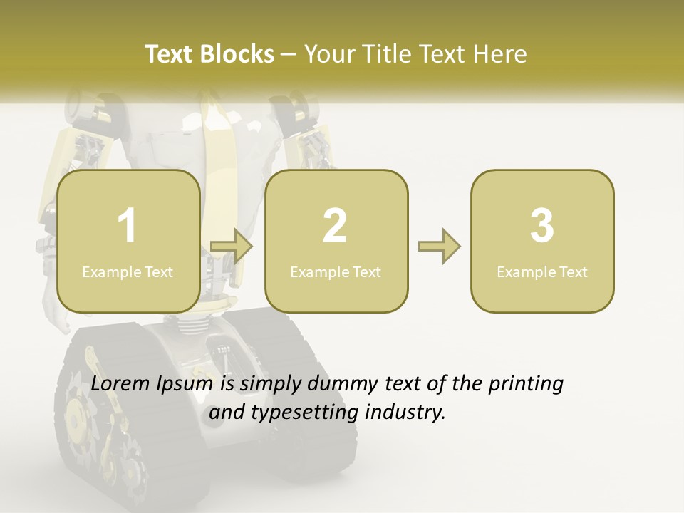 Artificial White Bot PowerPoint Template