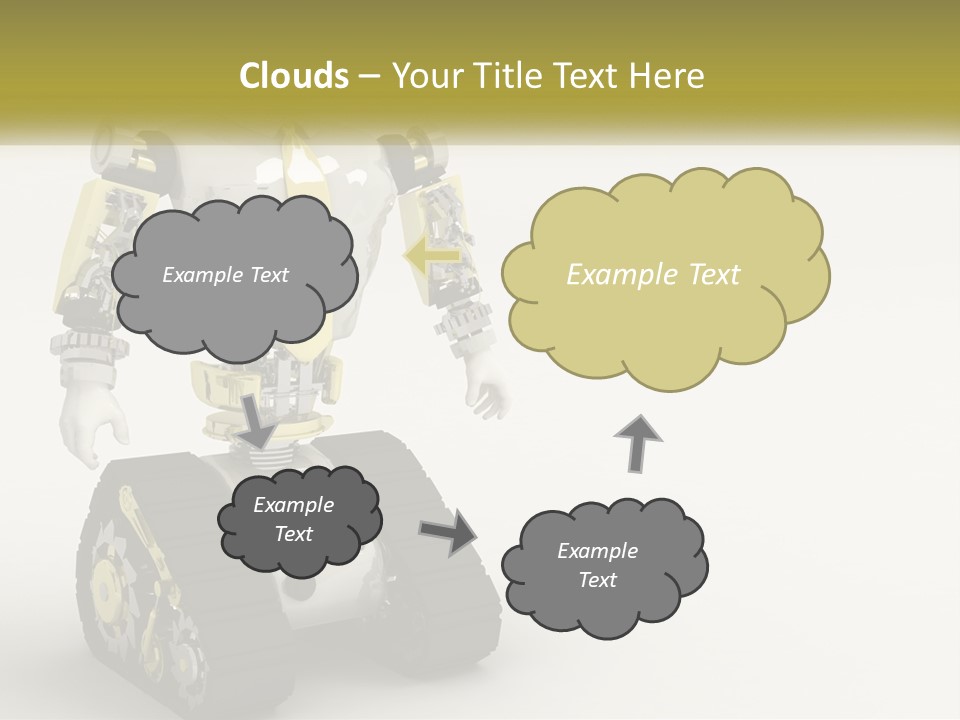 Artificial White Bot PowerPoint Template
