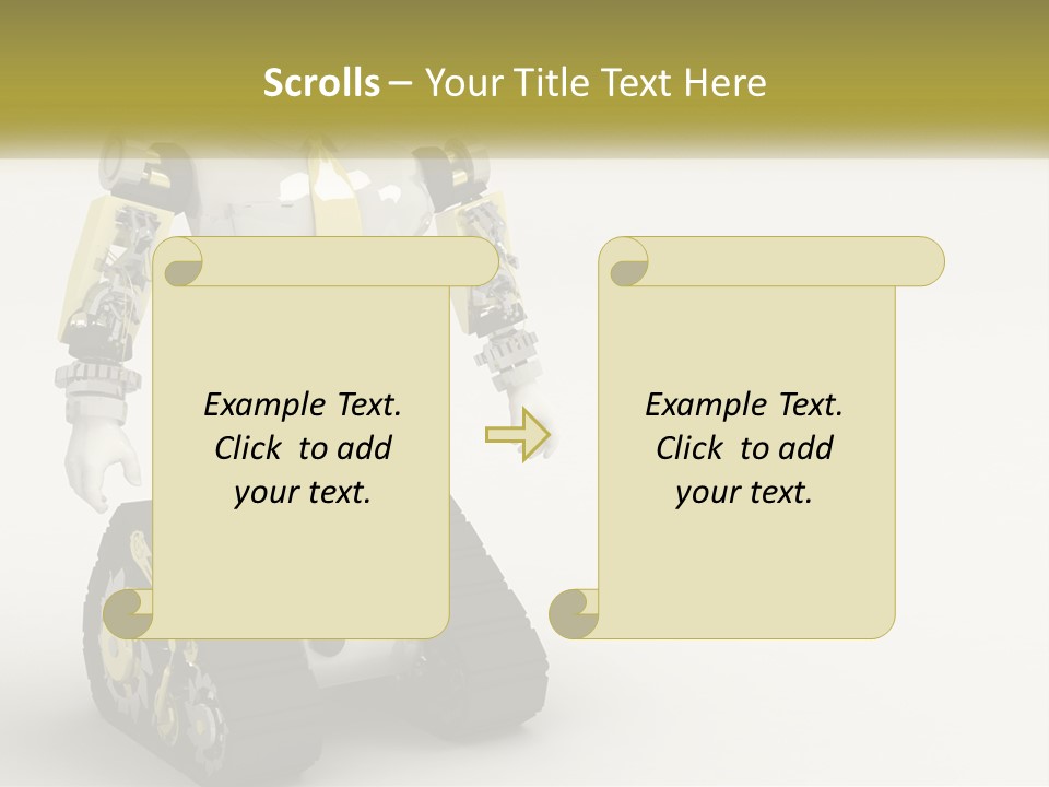 Artificial White Bot PowerPoint Template
