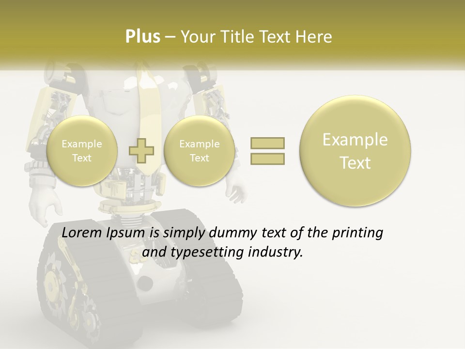 Artificial White Bot PowerPoint Template