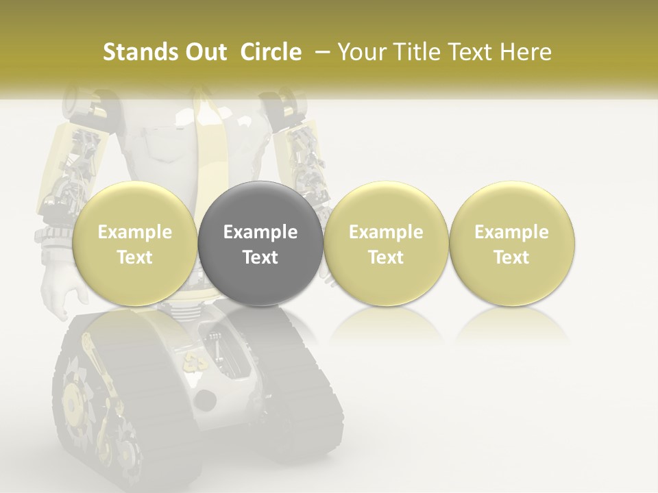 Artificial White Bot PowerPoint Template