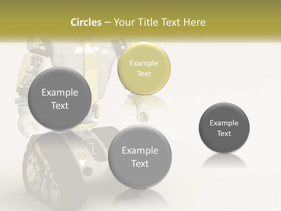 Artificial White Bot PowerPoint Template