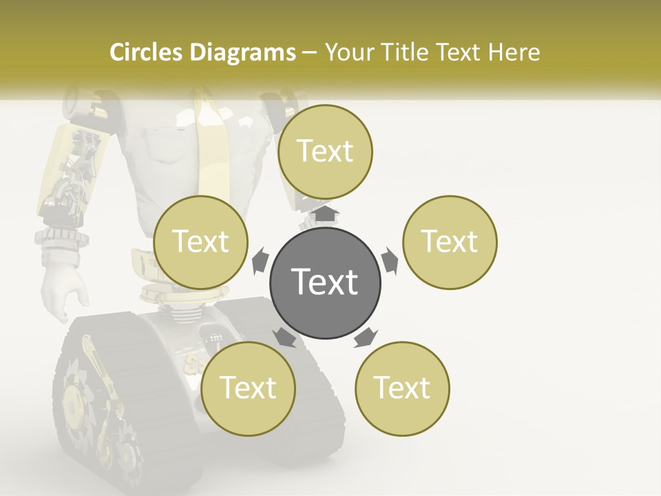 Artificial White Bot PowerPoint Template