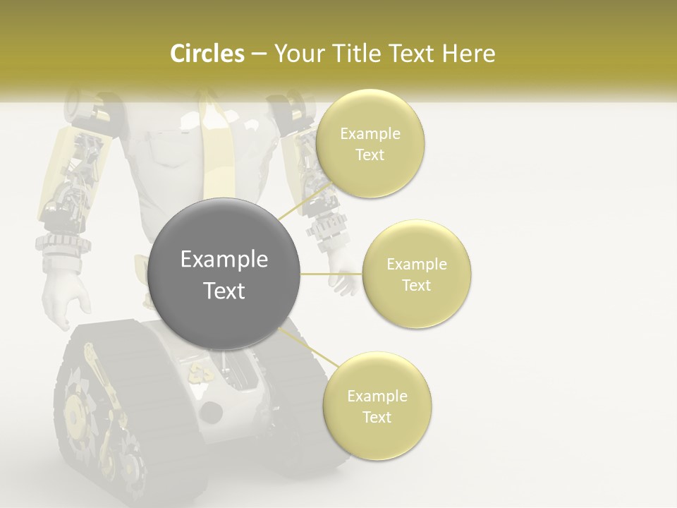 Artificial White Bot PowerPoint Template
