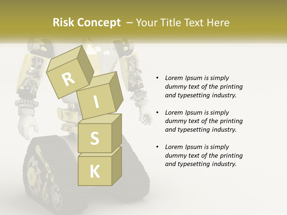Artificial White Bot PowerPoint Template